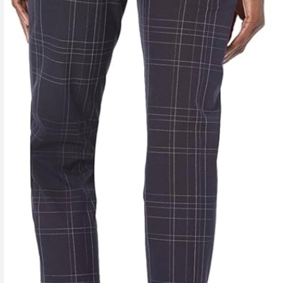 Theory Navy Check Plaid Dover Capri Cropped Trouser Pant size 4 - Picture 9 of 9